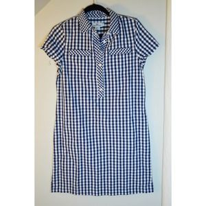Vineyard Vines gingham navy blue and white dress size 4